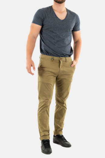 Pantalons Benson & Cherry classic kaki clair