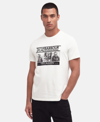 Tee shirt barbour intl charge wh32 whisper white