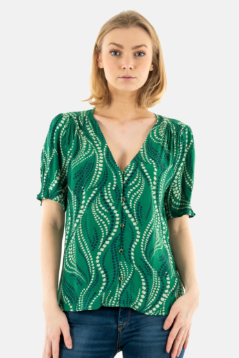 Chemisier manches courtes la petite etoile tamina muguet