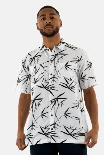 Chemise manches courtes superdry s/s beach 2eb optic bamboo