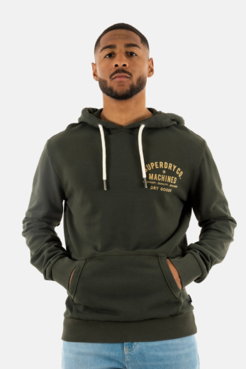 Sweat superdry workwear flock chest 1km surplus goods olive green