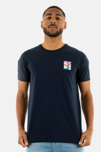 Tee shirt kulte life is a beach navy