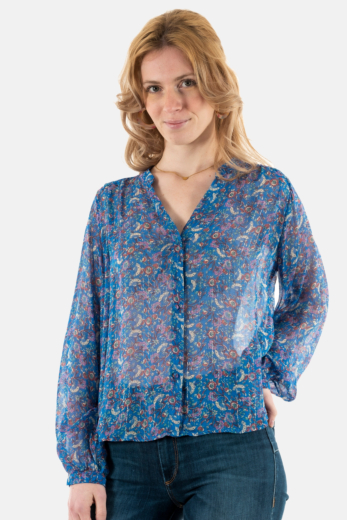 Chemisier grace & mila marjorie_12360 bleu