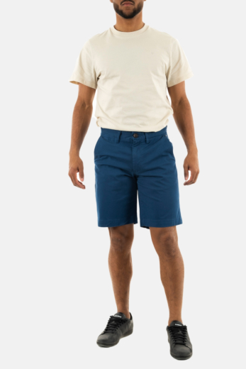 Shorts bermudas superdry stretch chino j6p pilot mid blue
