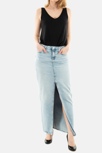 Jupe calvin klein jeans maxi 1aa denim light