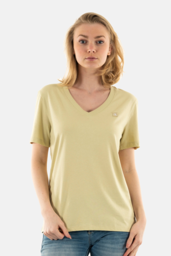 Tee shirt calvin klein jeans embro badge lfu green haze