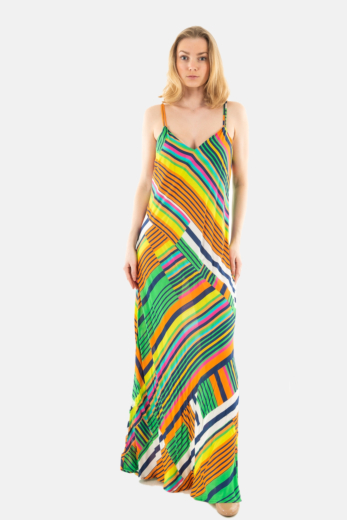 Robe lola casademunt ls2416081 269 verde-naranja