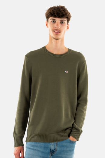 Pull leger tommy jeans slim essntls m12 fatigue green