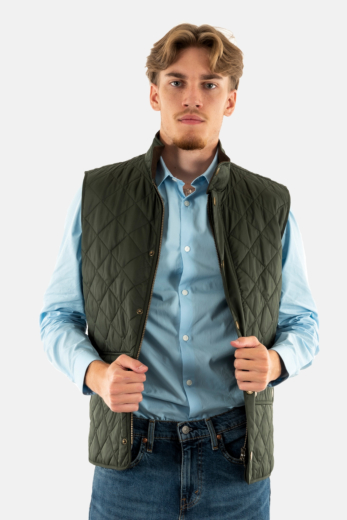 Gilets ss manche barbour new lowerdale gn71 sage