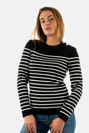 Pull hiver saint james marée ll r kh navy/écume