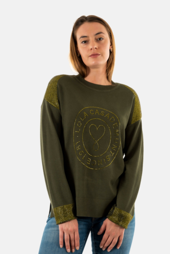 Pull hiver lola casademunt lf2411024 060 kaki