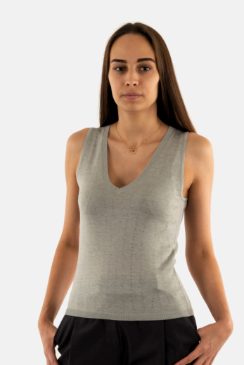 Debardeurs guess jeans hot fix janine fj27 lead grey multi