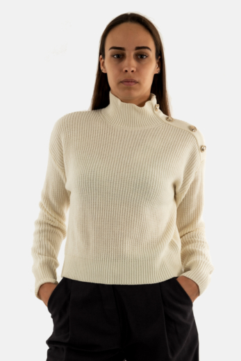 Pull hiver guess jeans zylee g012 cream white