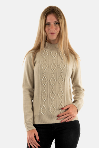 Pull hiver yes zee m071 ib00 0245 sabbia