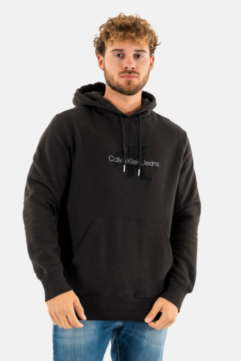 Sweat calvin klein jeans chenille monologo beh black
