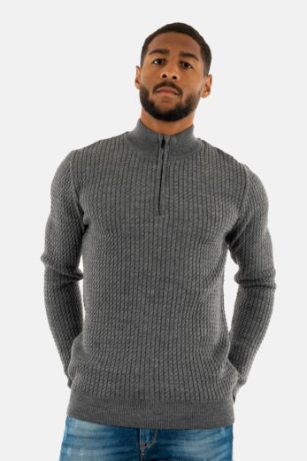 Pull hiver Benson & Cherry fairup gris