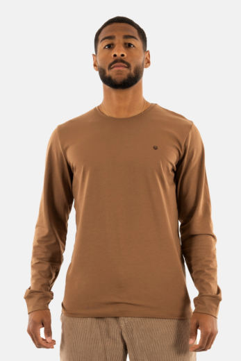 Tee shirt manches longues Benson & Cherry twistlg tabac