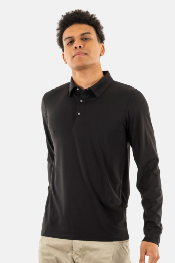 Polos manches longues Benson & Cherry guzeislg noir
