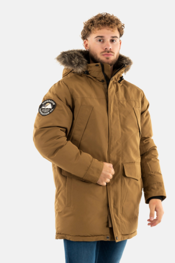 Blousons et vestes superdry everest 9kp kangaroo brown