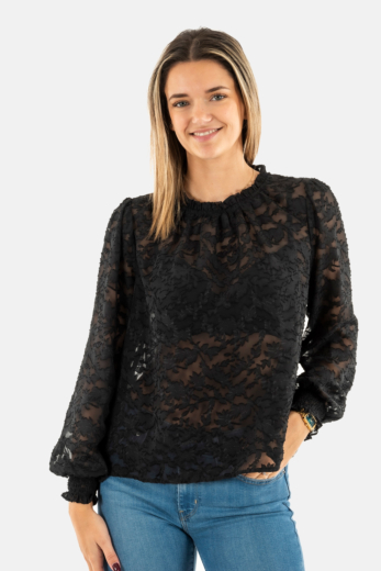 Tee shirt manches longues morgan 242-ojour noir