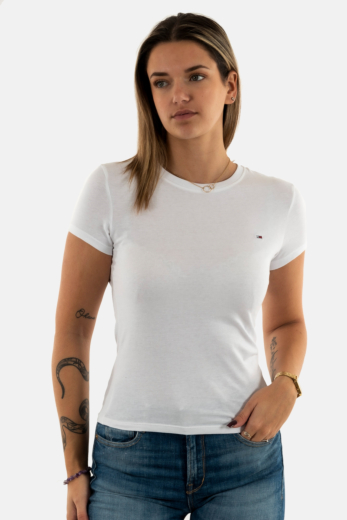 Tee shirt tommy jeans dw0dw20459 ybr white