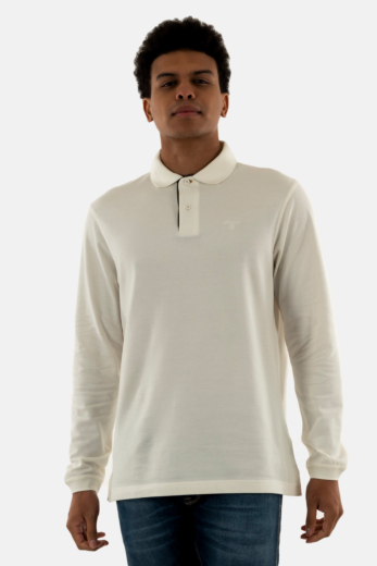 Polos manches longues barbour essential l/s sports wh32 whisper white