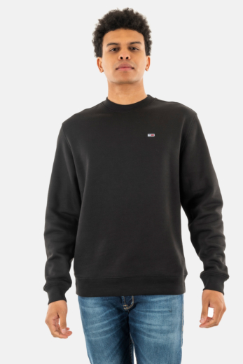Sweat tommy jeans reg s flag crew bds black