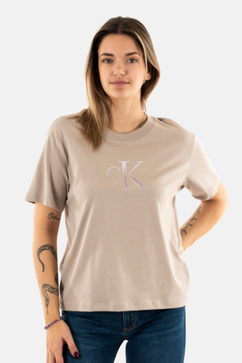 Tee shirt calvin klein jeans embroidered monologo pan atmosphere