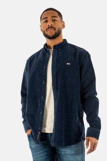 Chemise tommy jeans reg corduroy c1g dark night navy