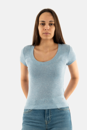 Tee shirt guess jeans w5rp17 fb9d coronado blue melang