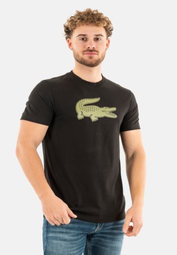 Tee shirt lacoste th2042 i6z noir/kaki