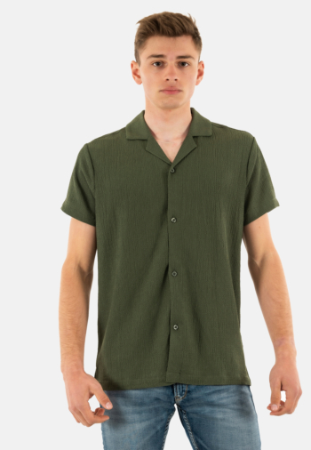 Chemise manches courtes Le Temps Des Cerises velab 9123 kaki