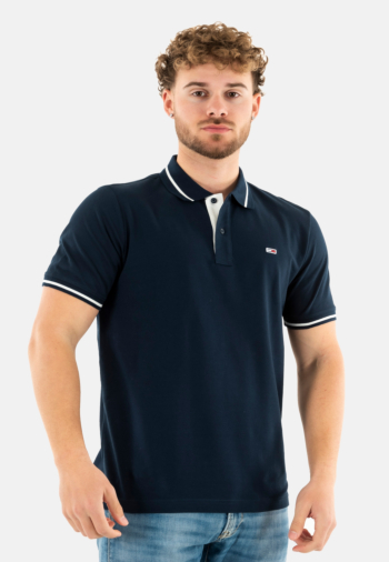 Polos tommy jeans reg tipped c1g dark night navy