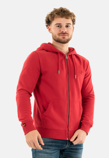 Sweat superdry essential logo zip e9b prep red