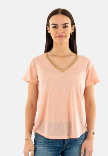 Tee shirt molly bracken t427dp peche