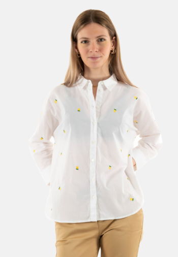 Chemisier only new lina grace bright white lemon