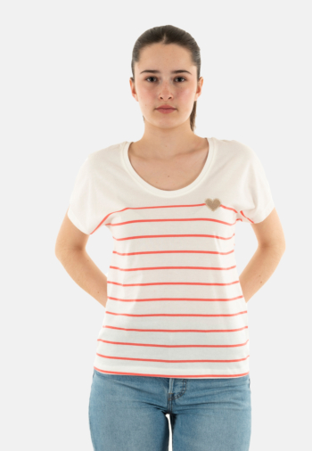 Tee shirt only emily cloud dancer dubarry/emb. heart