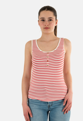 Debardeurs only devin cloud dancer high risk red