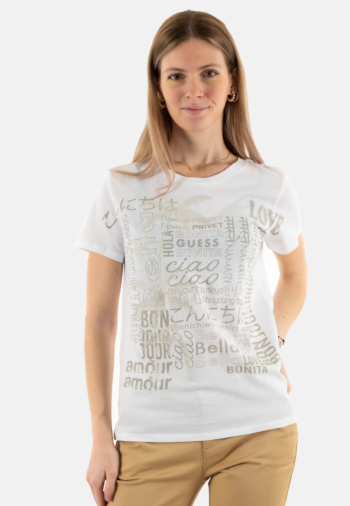Tee shirt guess jeans w5gi46 g011 pure white