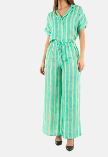 Pantalons freeman t. porter phandy crafty stripe cv12 f947 deep mint