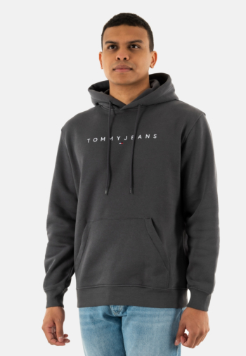 Sweat tommy jeans reg linear logo pt2 washed black