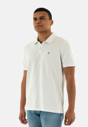 Polos calvin klein jeans ss monogram pique yad blanc de blanc