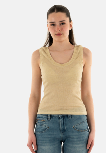 Debardeurs only carla cloud dancer gold glitter