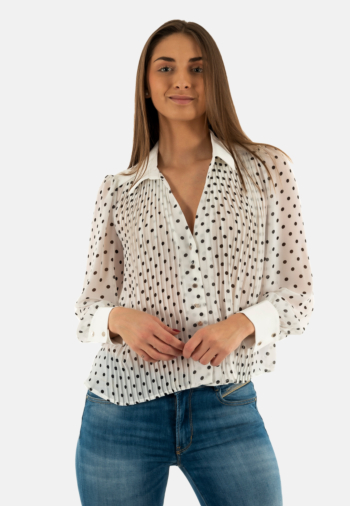 Chemisier morgan cpois off white/noir