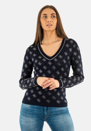 Pull leger guess jeans w5gr07 g7p1 blackened blue