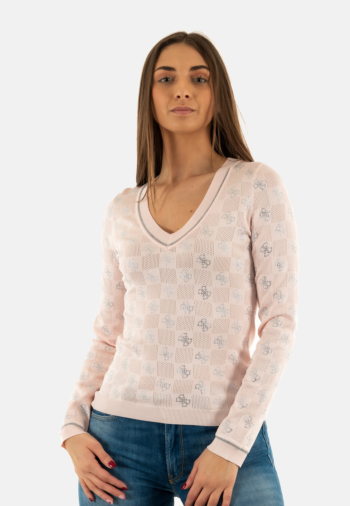 Pull leger guess jeans w5gr07 a60w low key pink