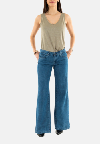 Pantalons freeman t. porter agatha plain linen 5173 f0190 manzana med