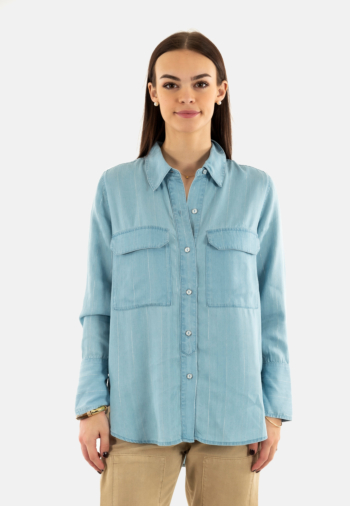 Chemisier salsa chemise lightdenim avec brillance 850