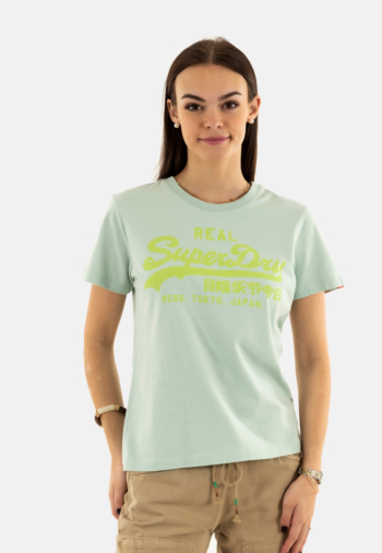 Tee shirt superdry vl neon slim sw1 harbour grey