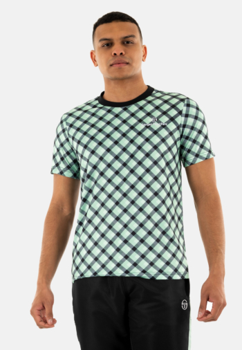 Tee shirt sergio tacchini tartan 2007-blk/beg